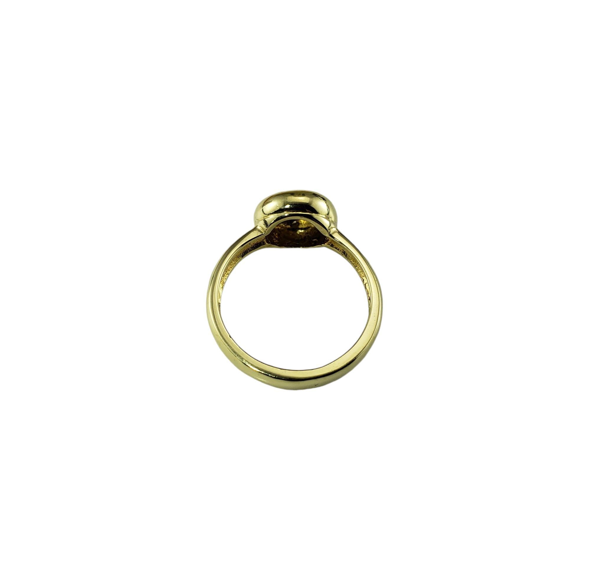 14 Karat Yellow Gold Natural Sapphire and Diamond Ring Size 6.5 #19055 In Good Condition For Sale In Washington Depot, CT