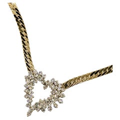 14 Karat Yellow Gold Necklace with 2.50 Carat Total Weight of Diamonds