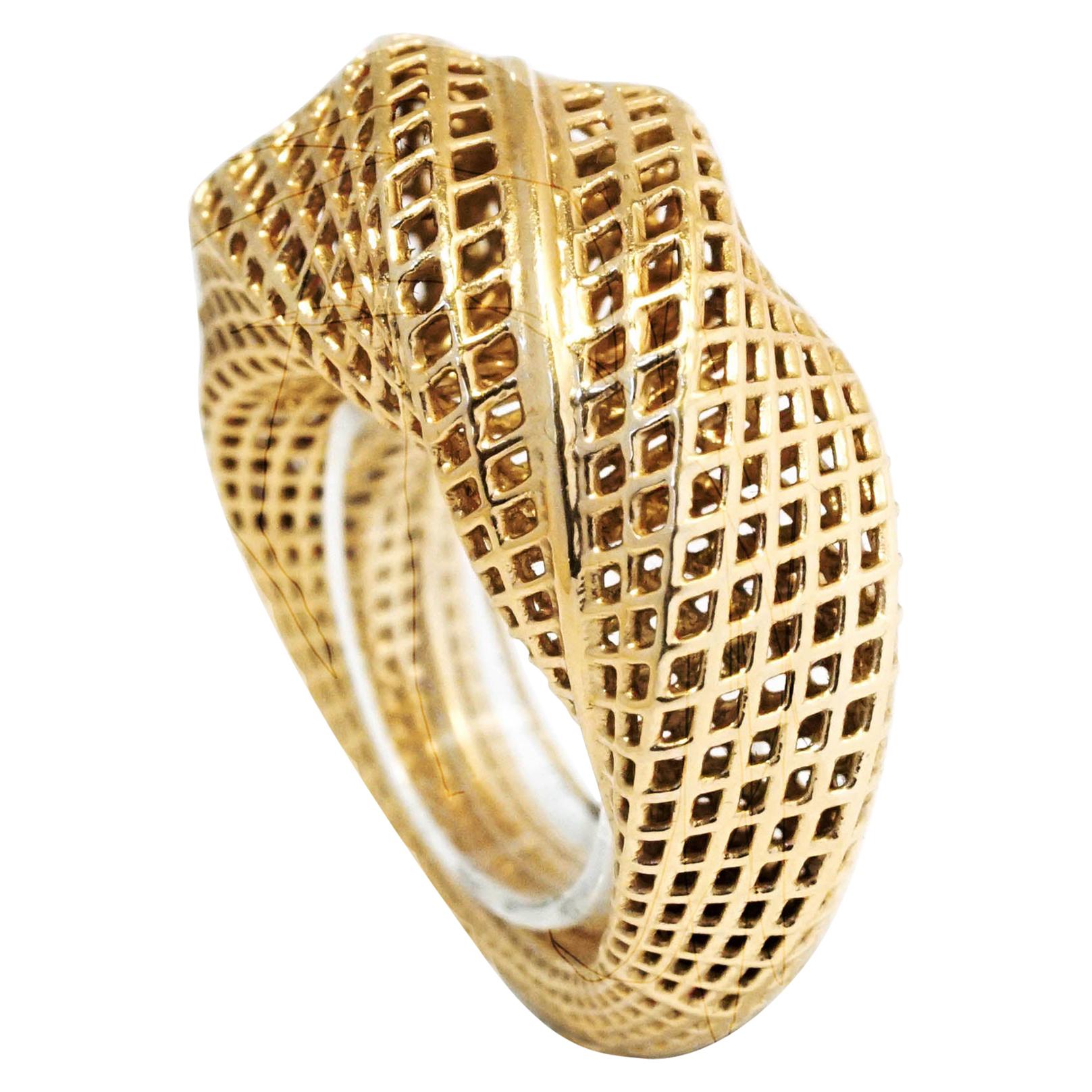 14 Karat Yellow Gold, Netline 360 Ring