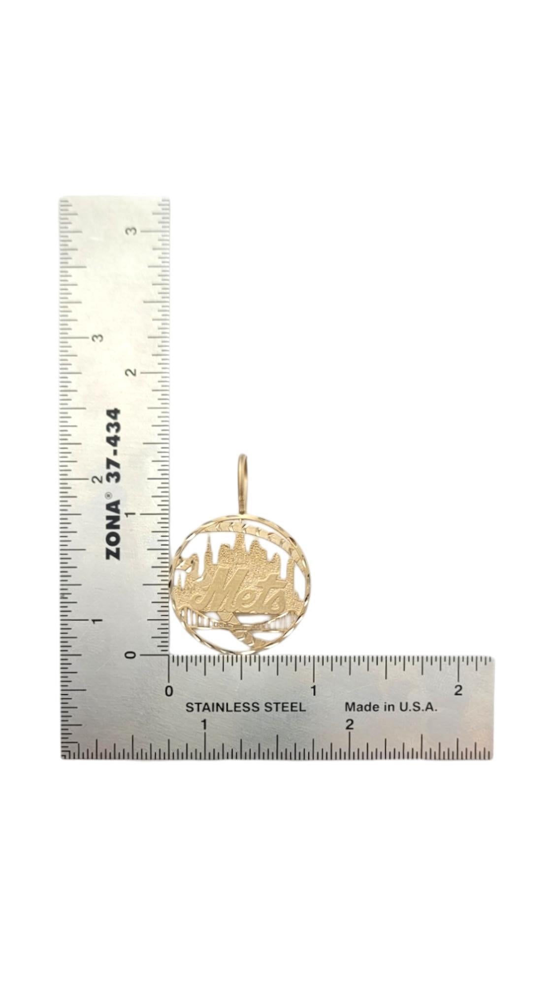 14 Karat Yellow Gold NY Mets Charm #20344 For Sale 3