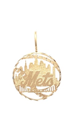 Charm in oro giallo 14 carati NY Mets #20344