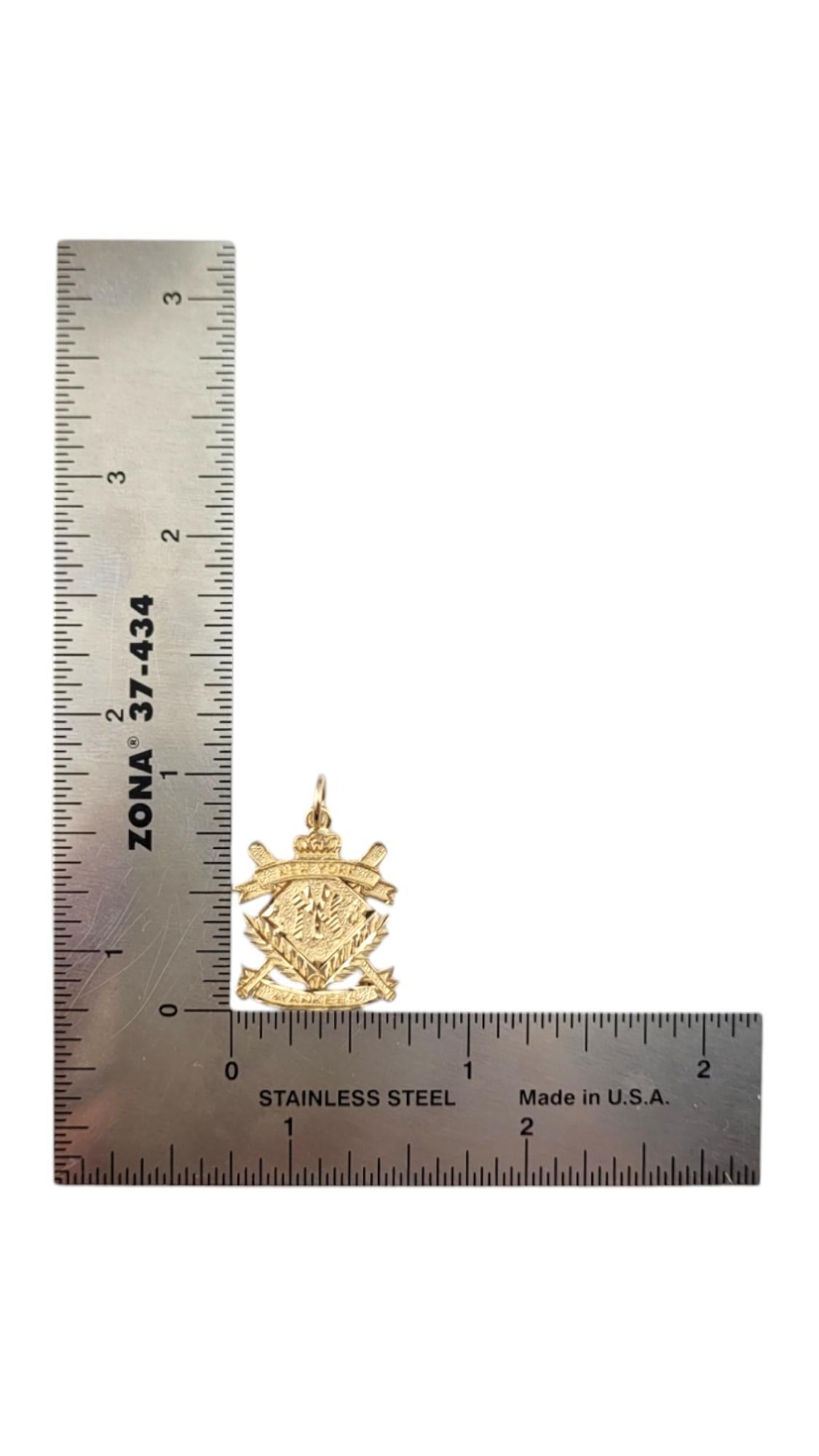 14 Karat Yellow Gold NY Yankees Charm #20855 3