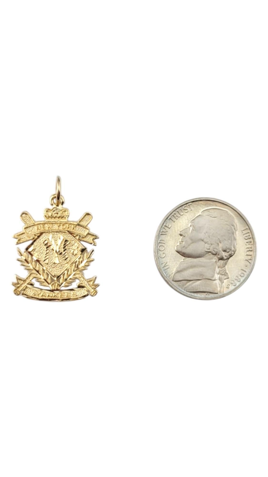 14 Karat Yellow Gold NY Yankees Charm #20855 4