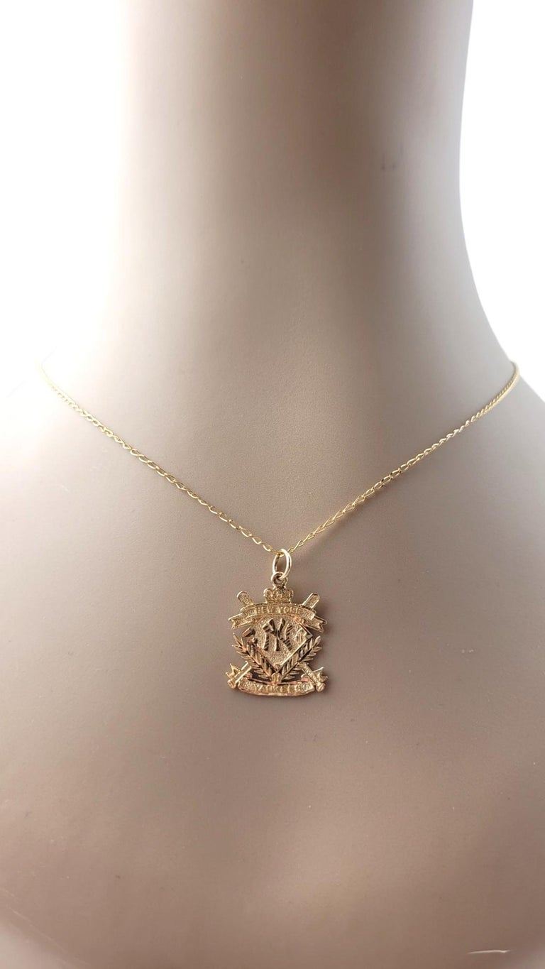 14 Karat Yellow Gold NY Yankees Charm #20855 at 1stDibs