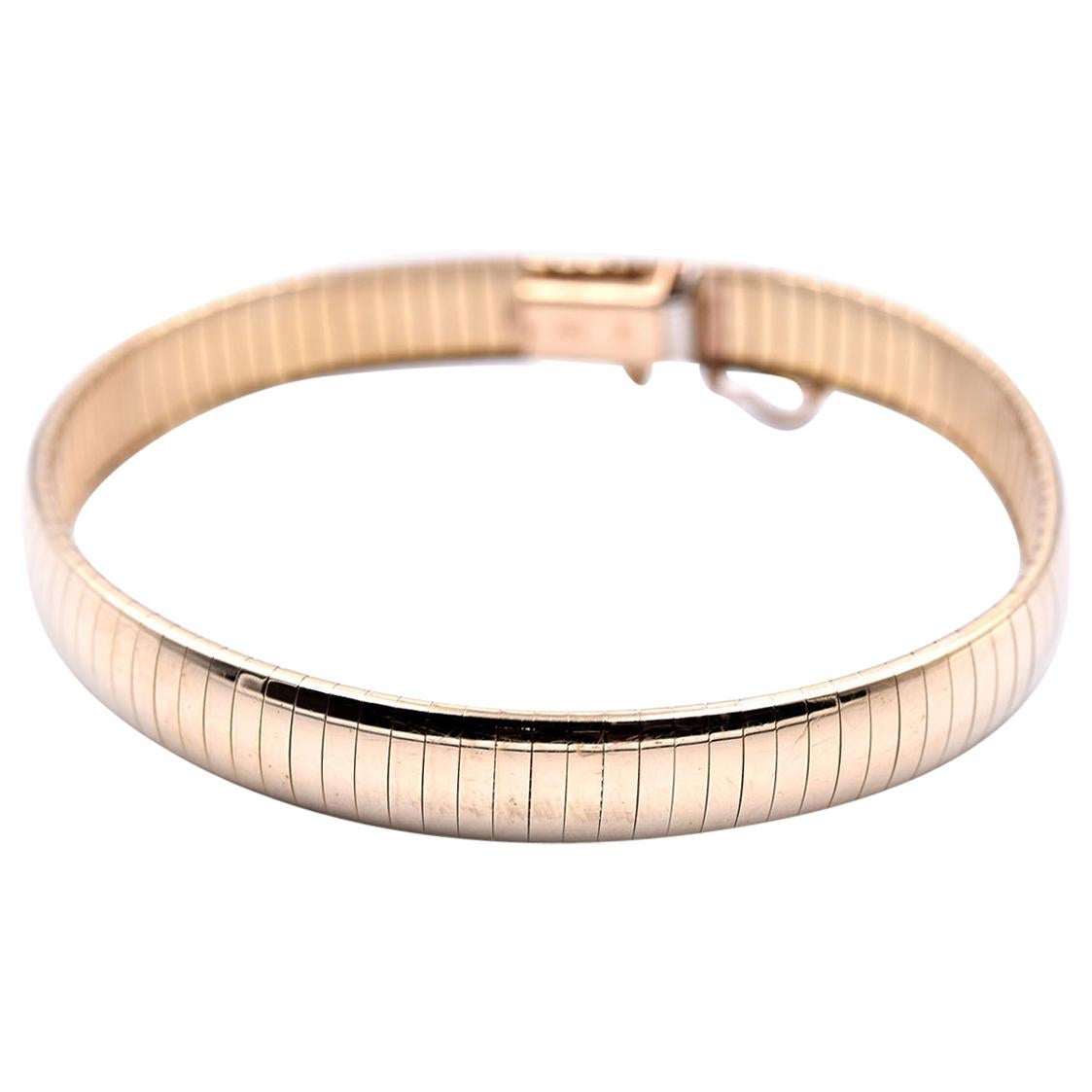 14 Karat Yellow Gold Omega Bracelet