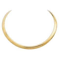 14 Karat Yellow Gold Omega Chain Necklet