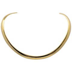 14 Karat Yellow Gold Omega Collar