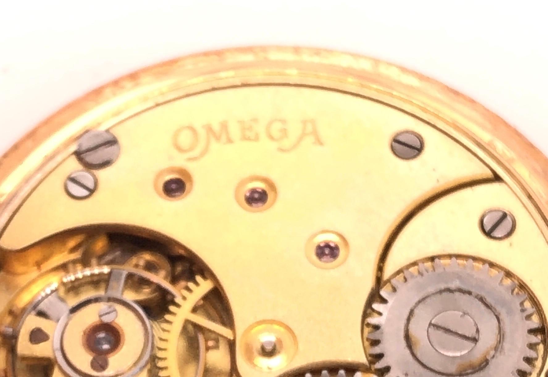 14 Karat Yellow Gold Omega Grand Prix 1900 Pocket Watch For Sale 1