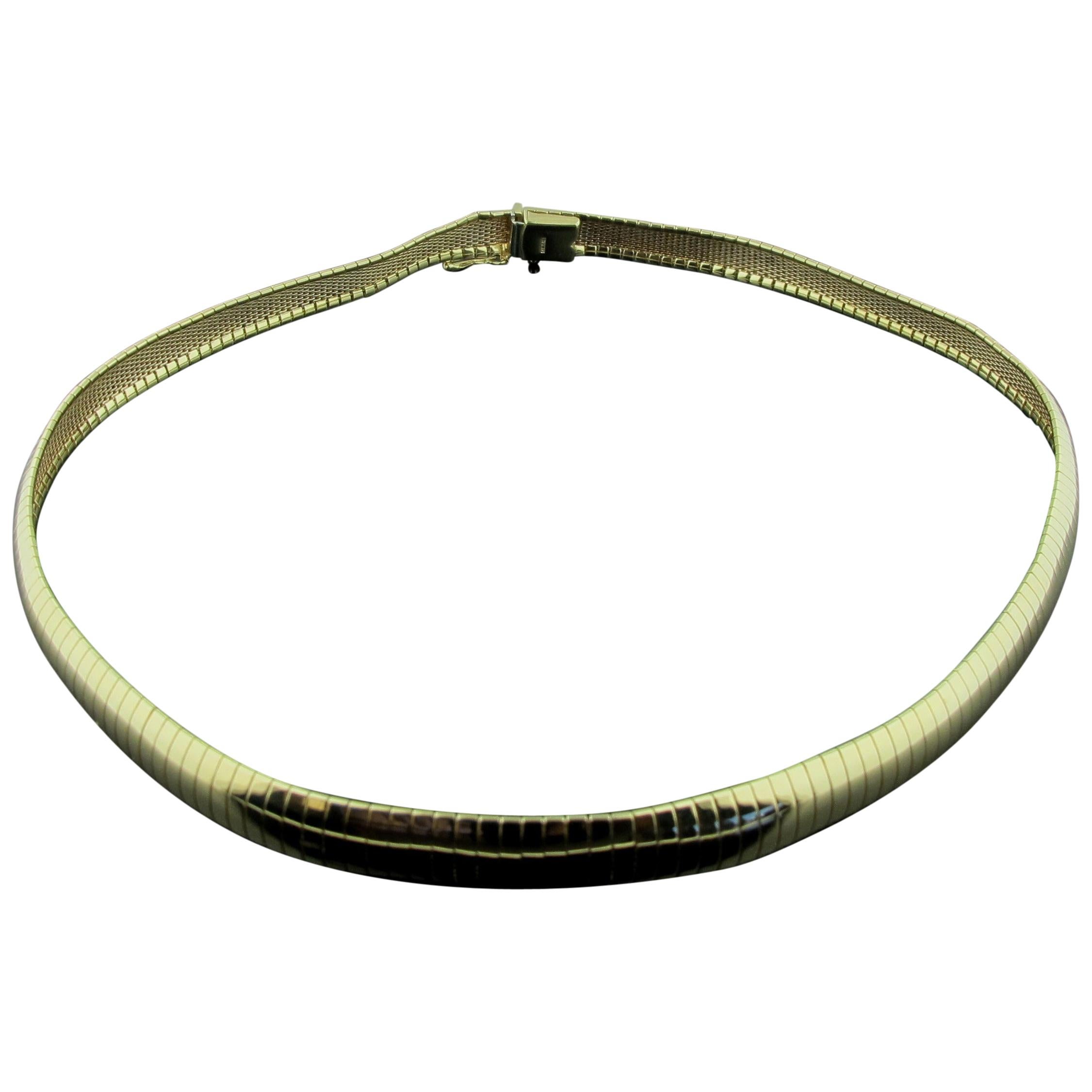 Omega-Halskette aus 14 Karat Gelbgold