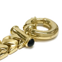14 Karat Gelbgold Onyx Link-Armband