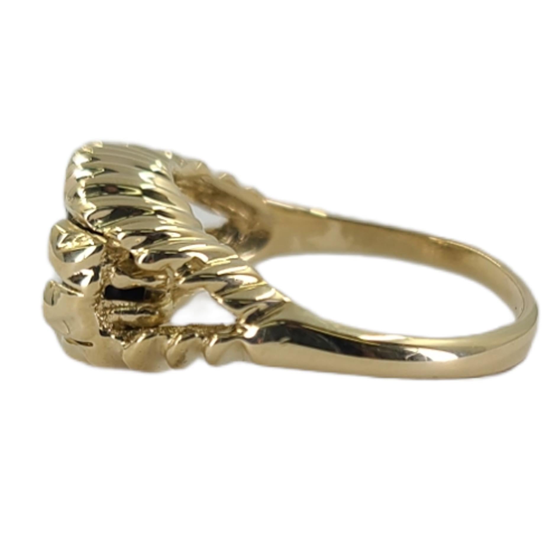 Gelbgold Onyx & Diamantring mit Schiefer im Zustand „Gut“ in Coral Gables, FL