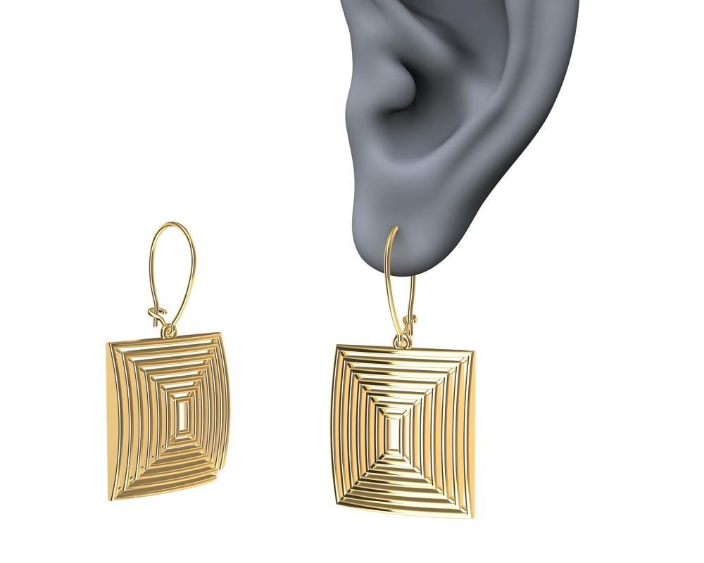 dangle rectangle earrings