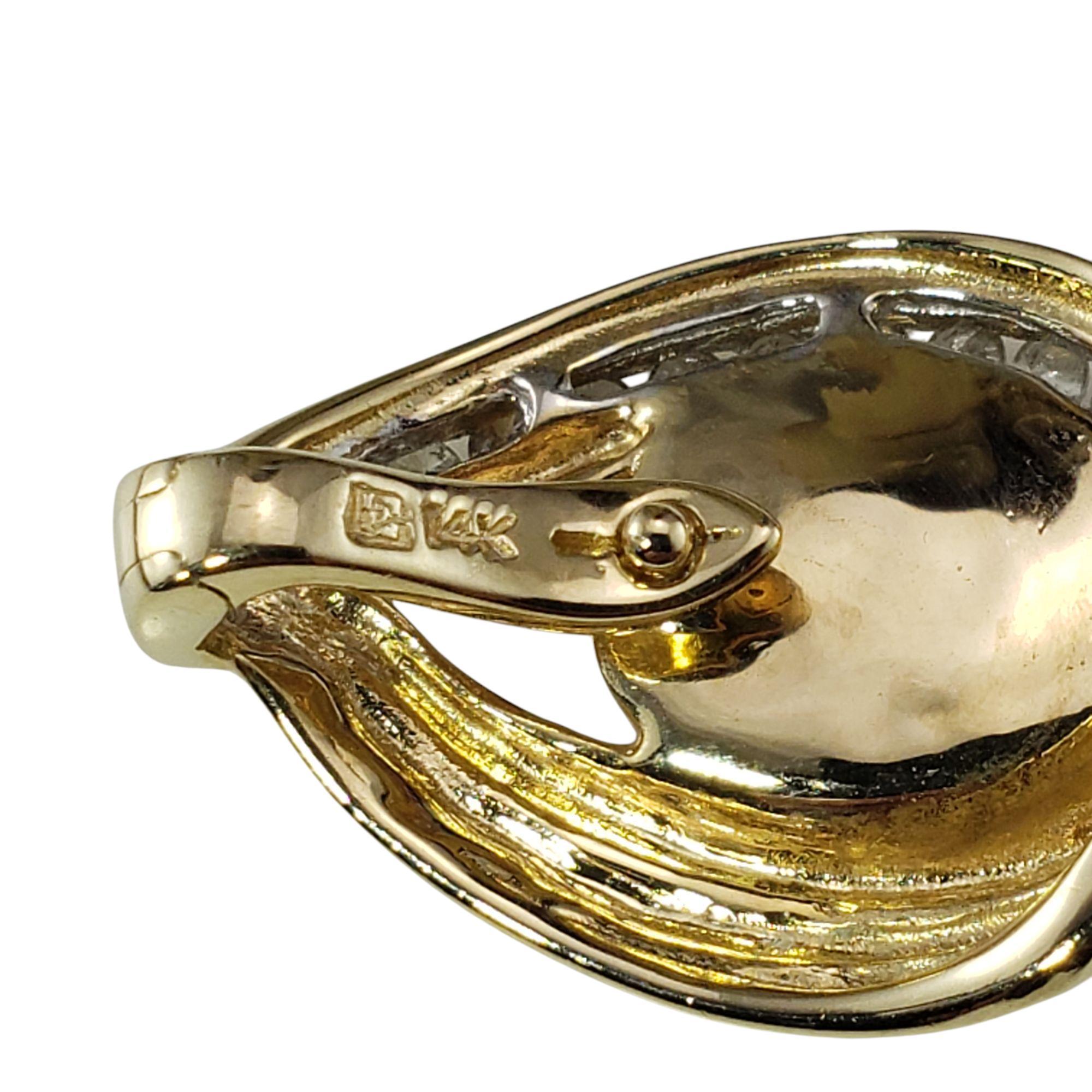 Pendentif en or jaune 14 carats avec opale et diamants n° 21338 Bon état - En vente à Washington Depot, CT