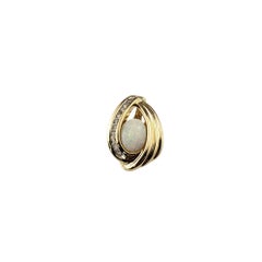 Colgante de oro amarillo de 14 quilates con ópalo y diamantes nº 21338