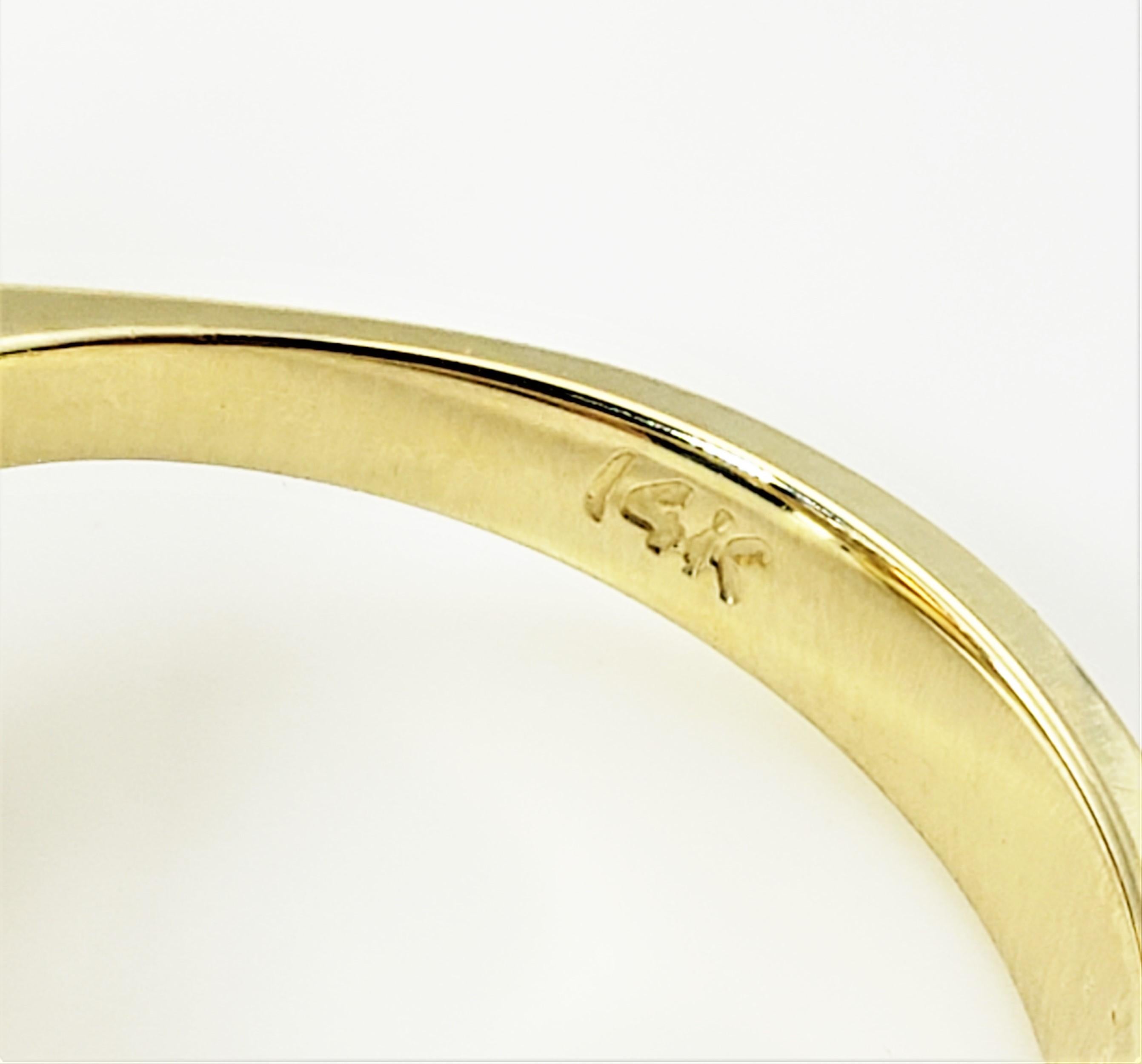 Anillo de oro amarillo de 14 quilates con ópalo y diamantes 2