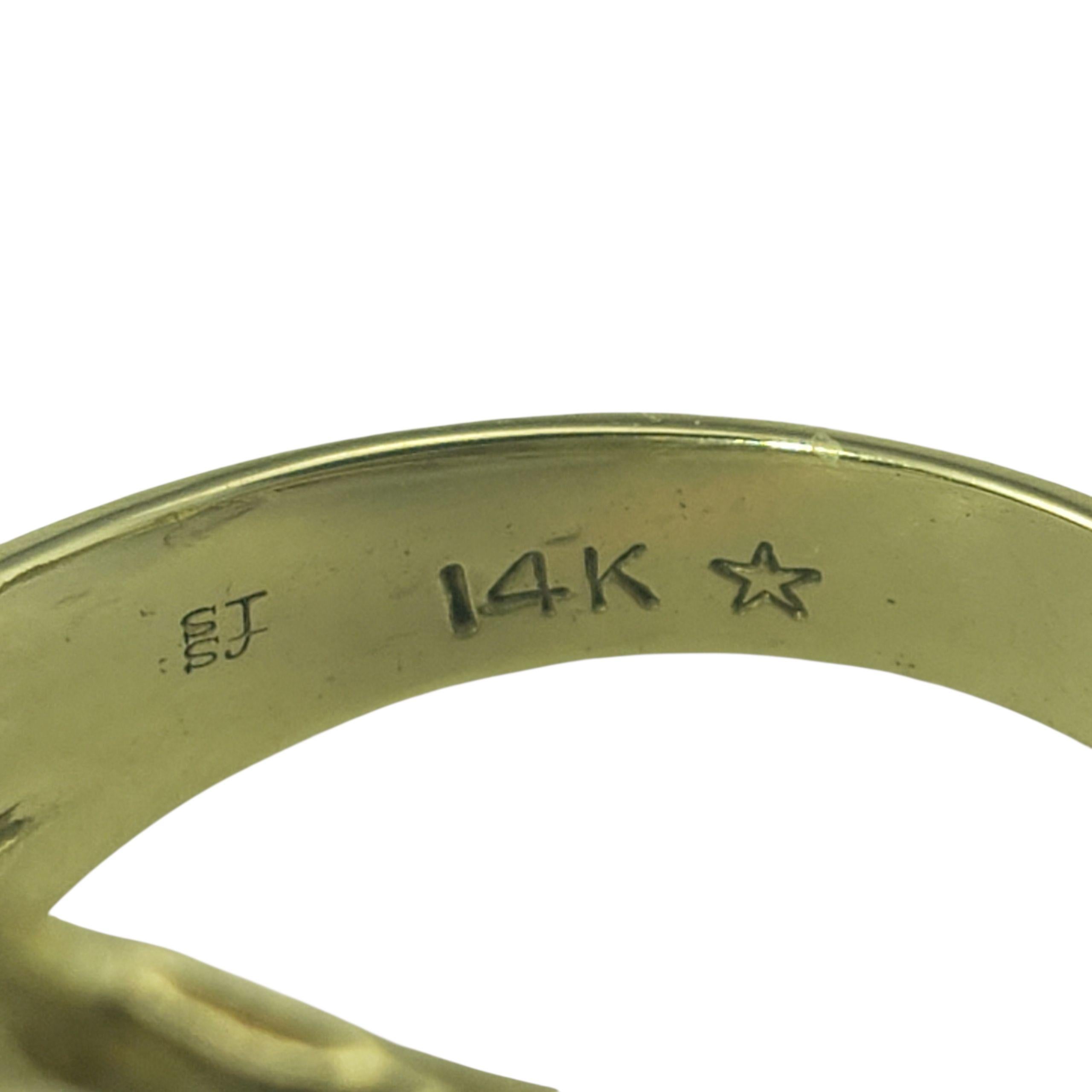 De las mujeres Anillo de oro amarillo de 14 quilates con ópalo y diamantes talla 7 #22564 en venta