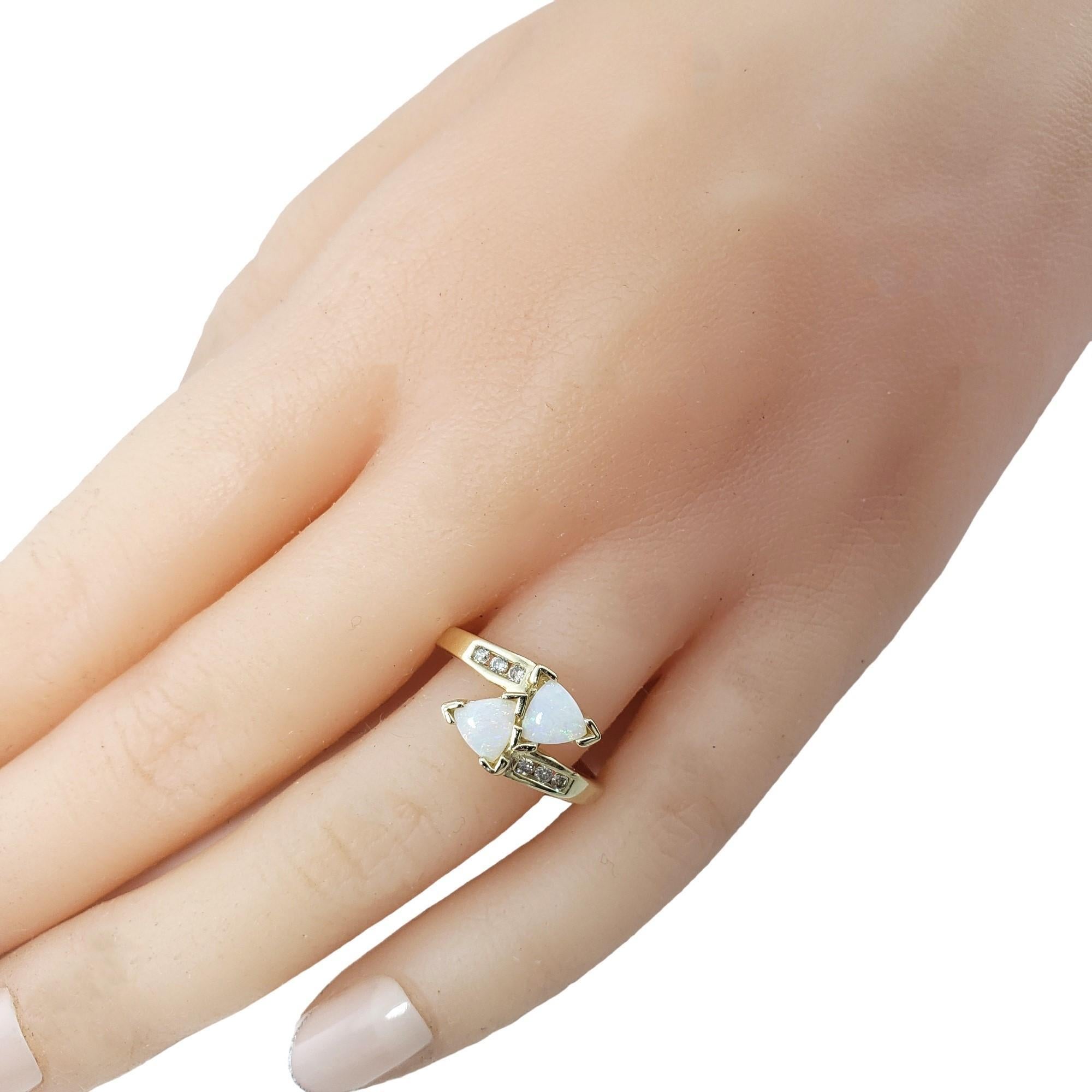 14 Karat Gelbgold Opal und Diamant Ring Größe 7,25 #15508 3