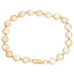 14 Karat Yellow Gold Opal Bracelet