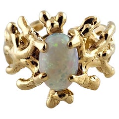 Anillo Twig de ópalo de oro amarillo de 14 quilates, tamaño 7,5 #19801