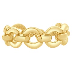 14 Karat Yellow Gold Open Circle Link Bracelet