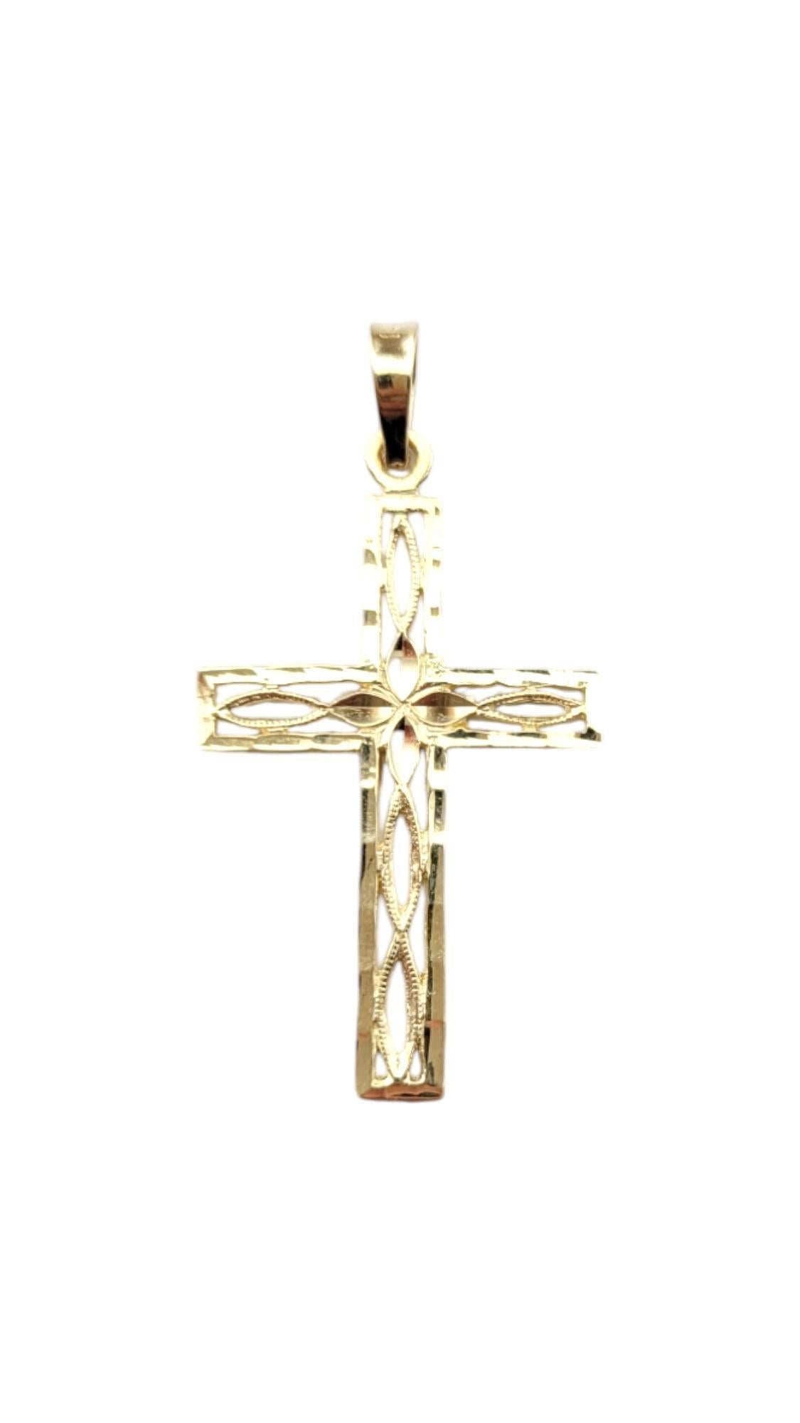 14 Karat Yellow Gold Open Cross Pendant #20896