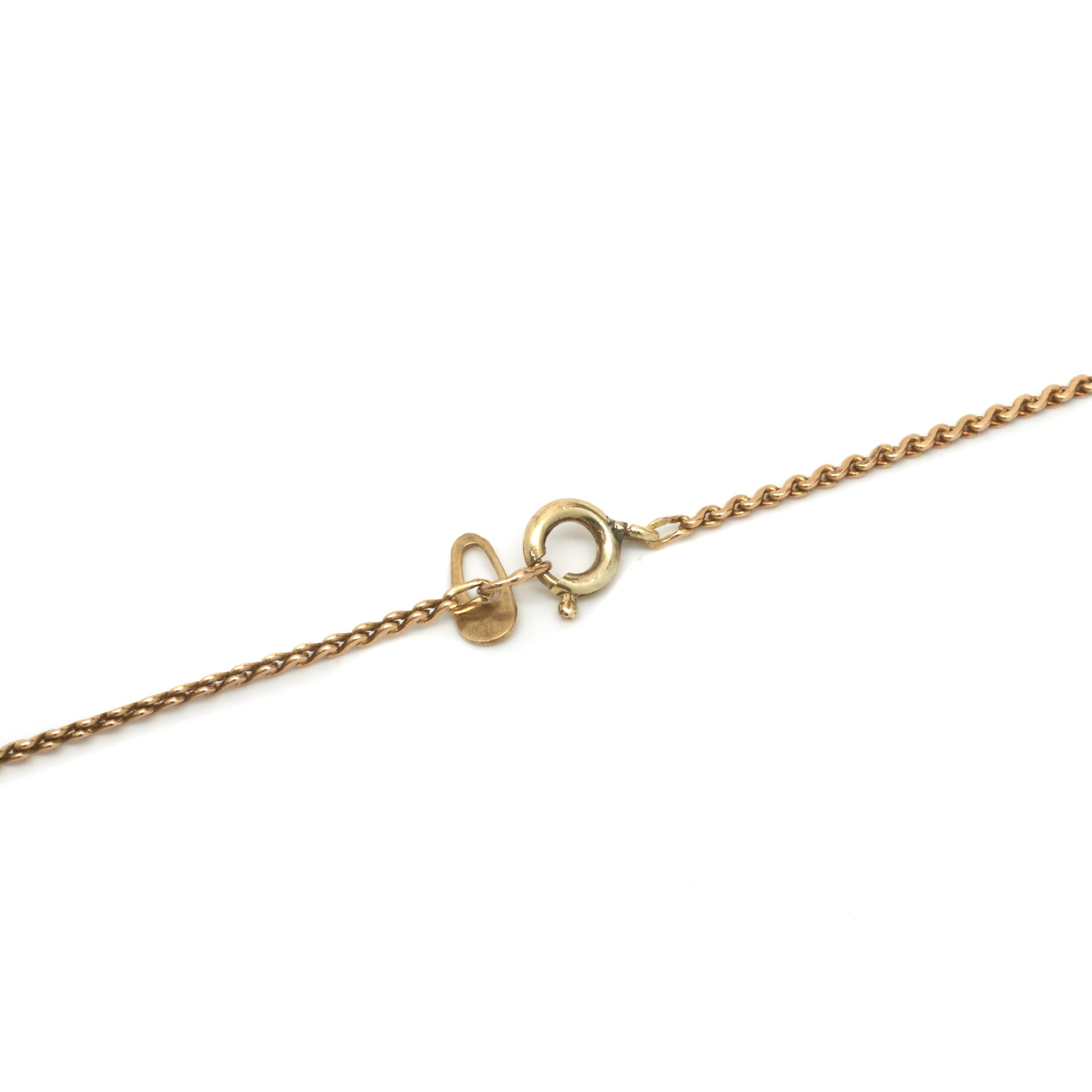 14 Karat Yellow Gold Open Heart Diamond Necklace In Excellent Condition In Scottsdale, AZ