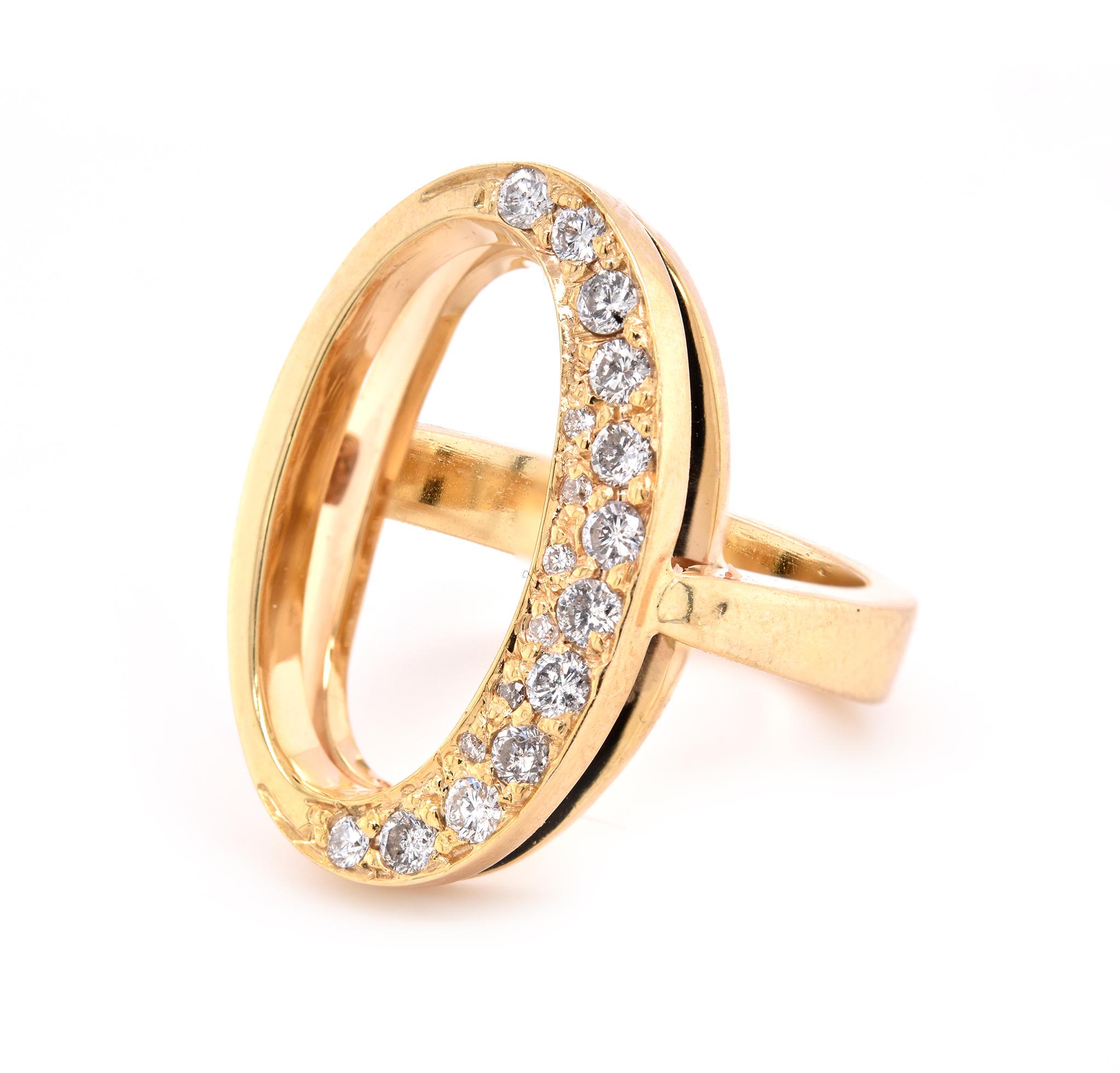 open oval gold ring