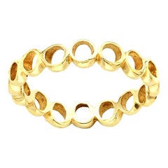 Hi June Parker: 14 Karat Gelbgold organisch geformter Ringband 