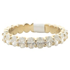 14 Karat Yellow Gold Oval Cut Diamond Band