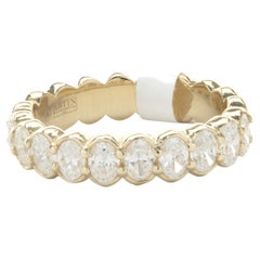 Bracelet en or jaune 14 carats avec diamants taille ovale