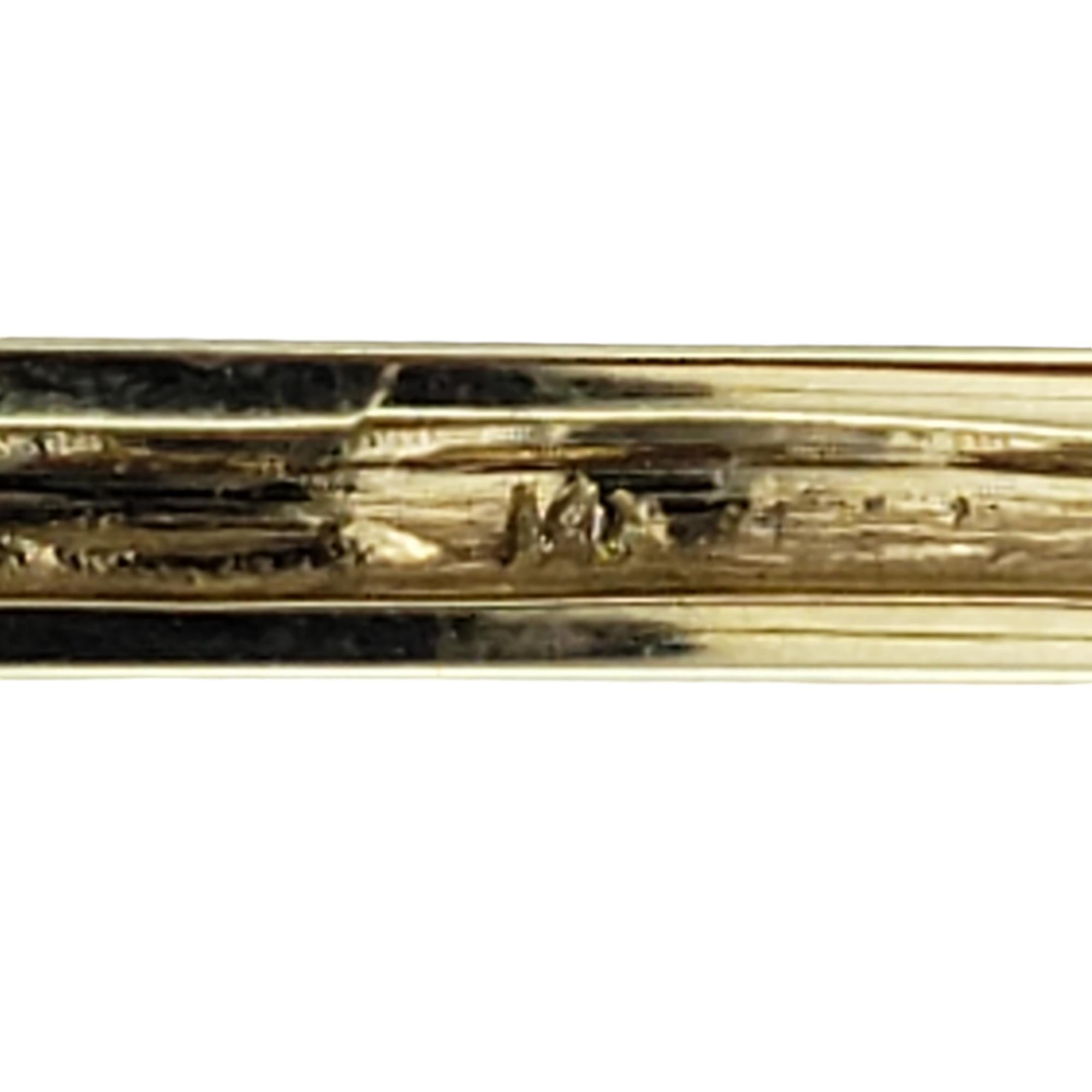14 Karat Yellow Gold Oval Diamond Bangle Bracelet #19232 For Sale 1
