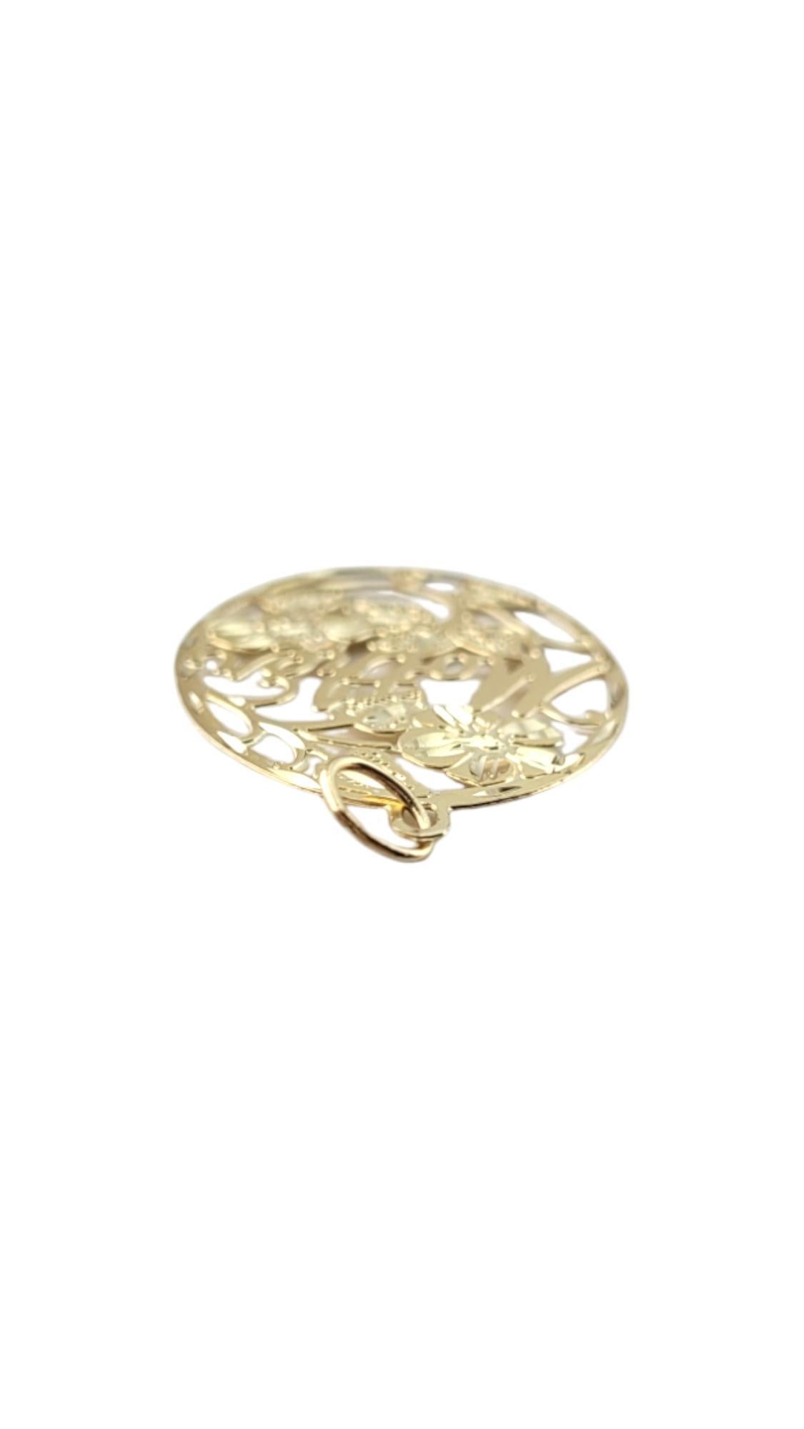 Charm madre ovale in filigrana in oro giallo 14 carati #20863 in vendita 1