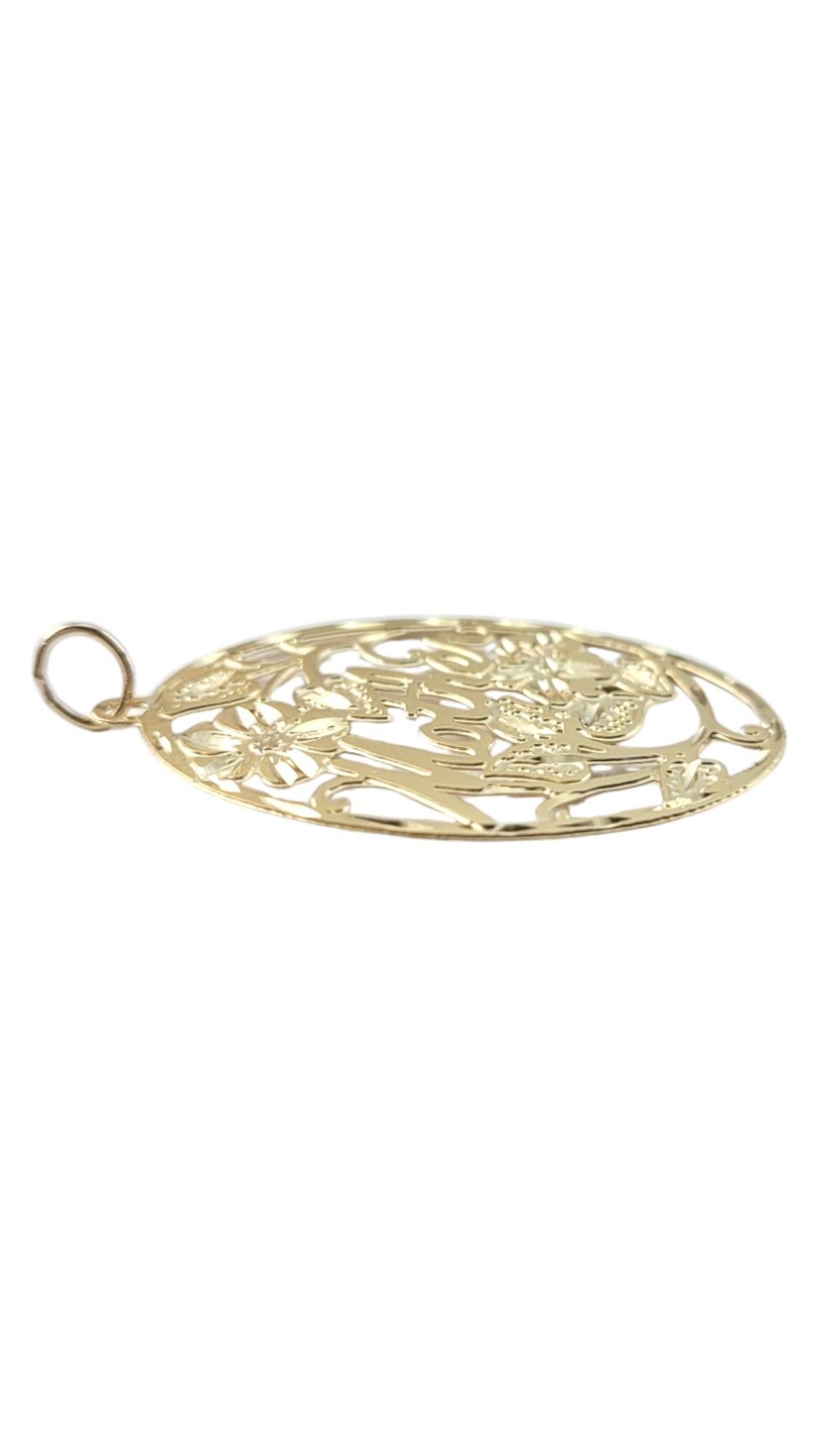 Charm madre ovale in filigrana in oro giallo 14 carati #20863 in vendita 2