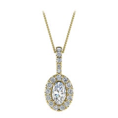 14 Karat Yellow Gold Oval Halo Diamond '1/3 Carat'