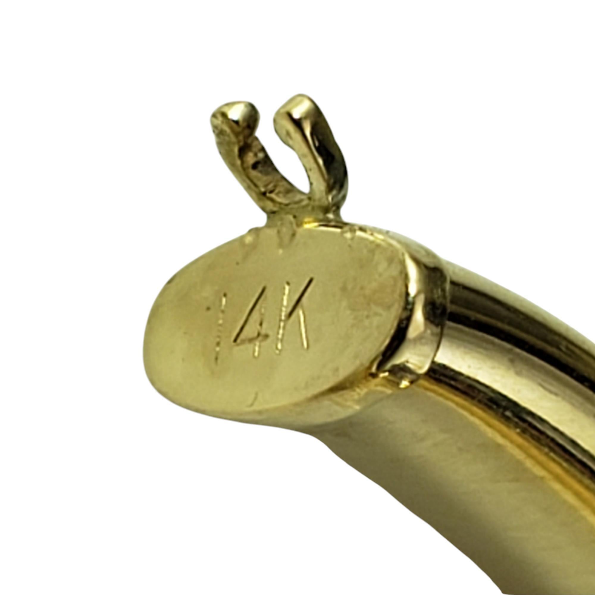 14 Karat Yellow Gold Oval Hoop Earrings #19758 For Sale 1