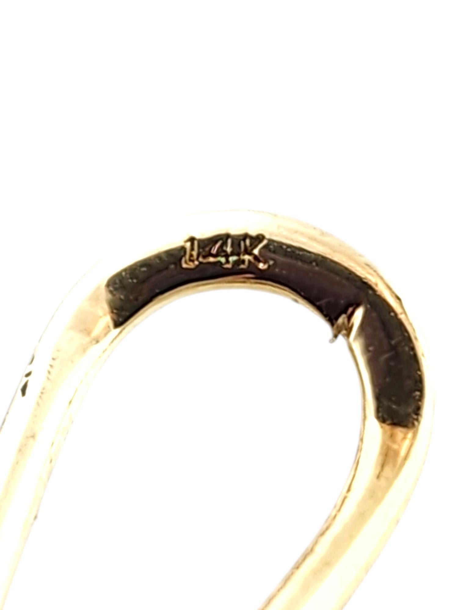 14 Karat Yellow Gold Oval Lapis Omega Back Earrings #18500 For Sale 2