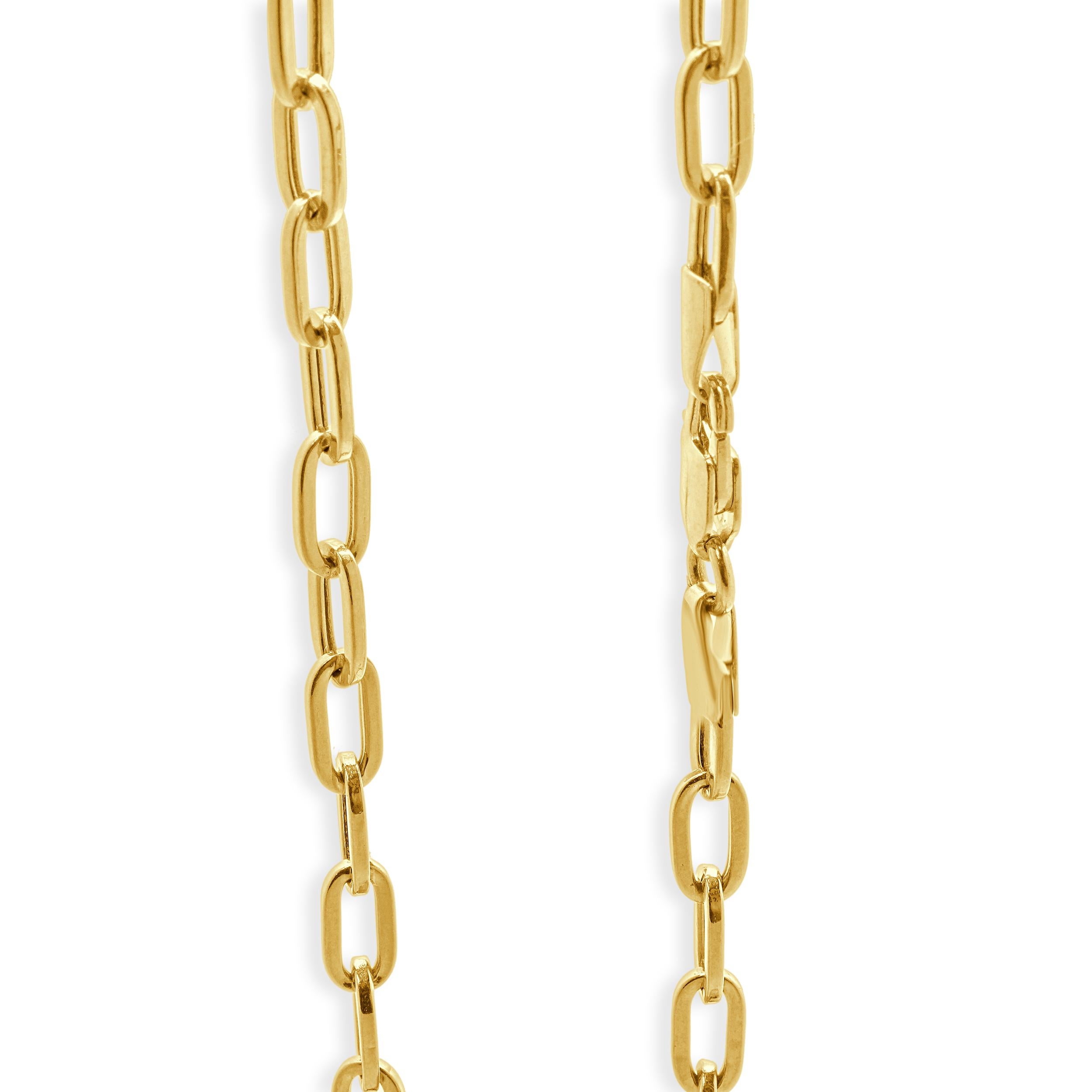 Chaîne à maillons ovales en or jaune 14 carats Excellent état - En vente à Scottsdale, AZ