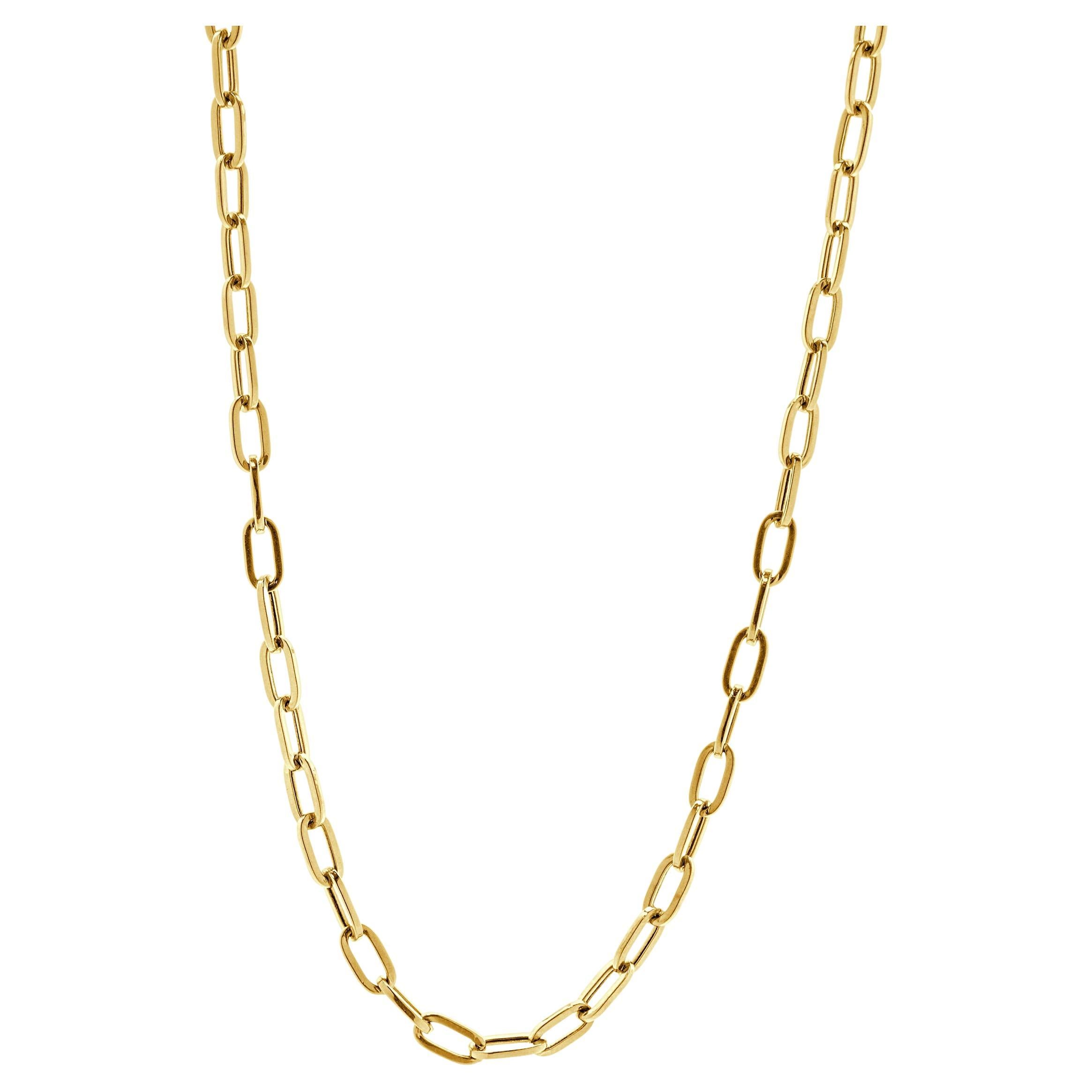 14 Karat Yellow Gold Oval Link Chain