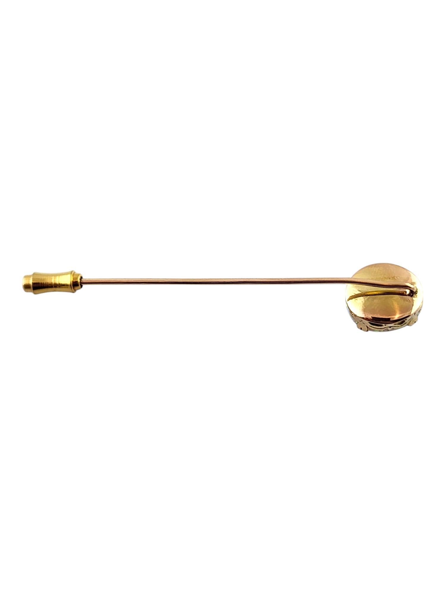 Women's 14 Karat Yellow Gold Oval Opal Stick Pin #19807 For Sale