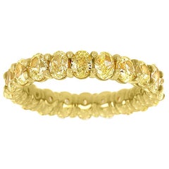 14 Karat Gelbgold Oval Gelb Diamanten Ewigkeitsring '4. Karat'