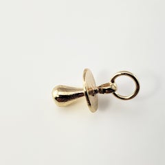 14 Karat Yellow Gold Pacifier Charm