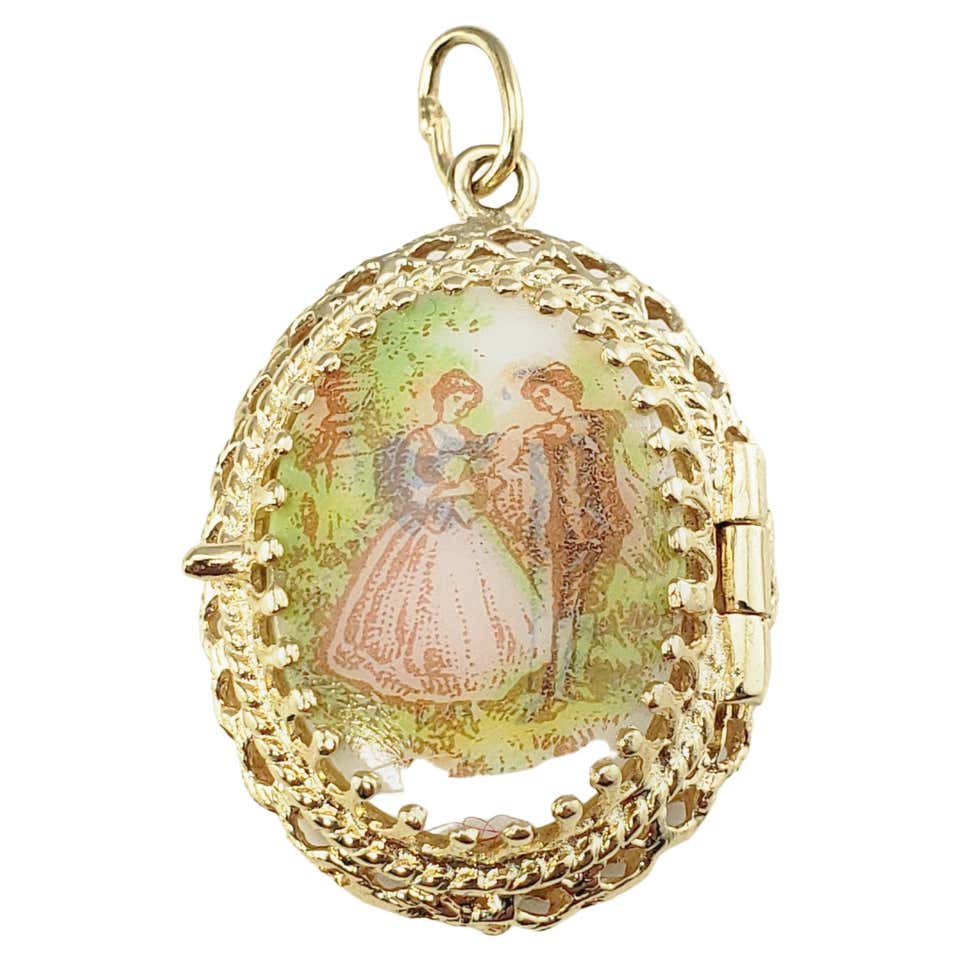 Antique Victorian 14 Karat Yellow Gold Mourning Hair Locket at 1stDibs ...