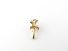 14 Karat Yellow Gold Palm Tree Charm