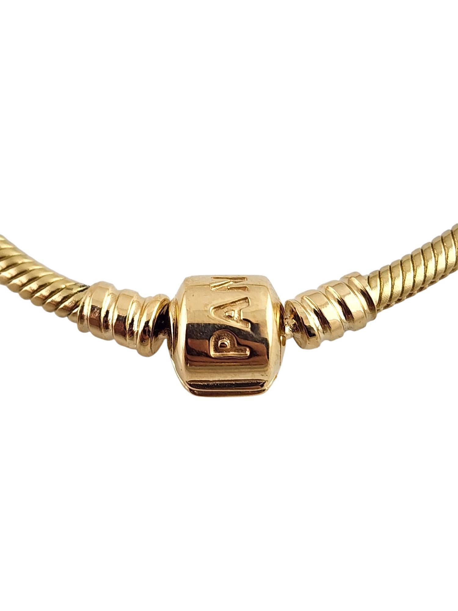 Women's 14 Karat Yellow Gold Pandora Snake Chain Bracelet #19799