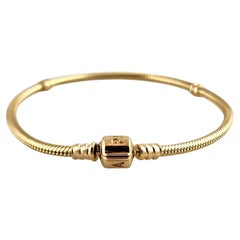14 Karat Yellow Gold Pandora Snake Chain Bracelet #19799