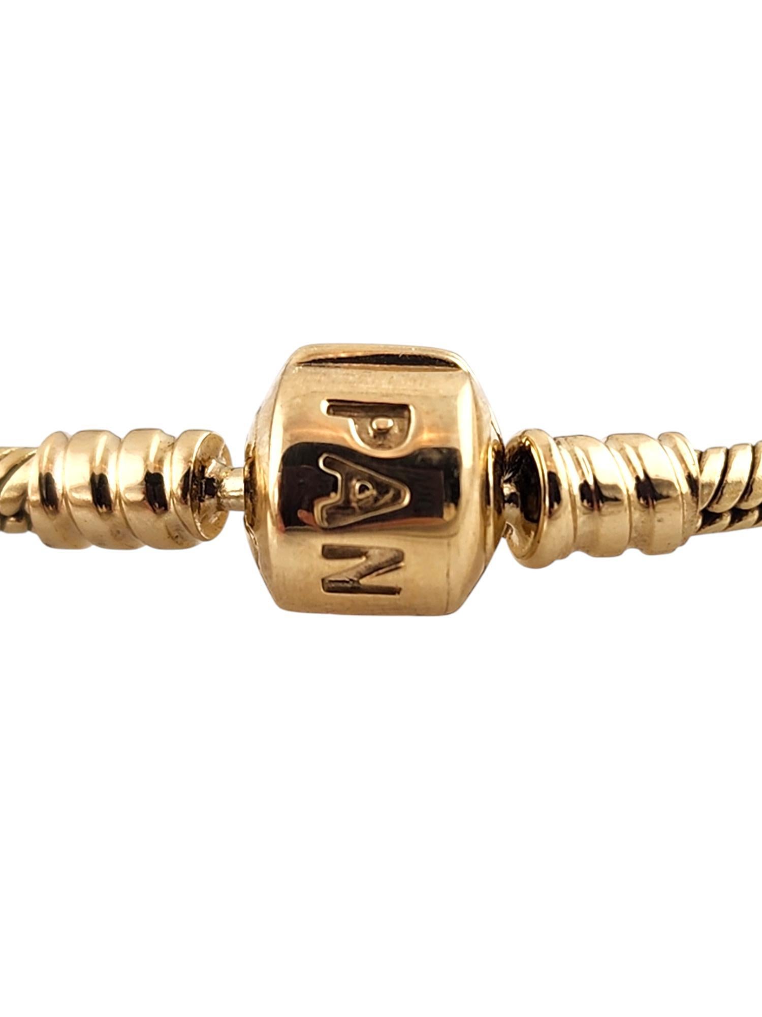14 Karat Yellow Gold Pandora Snake Chain Necklace 16
