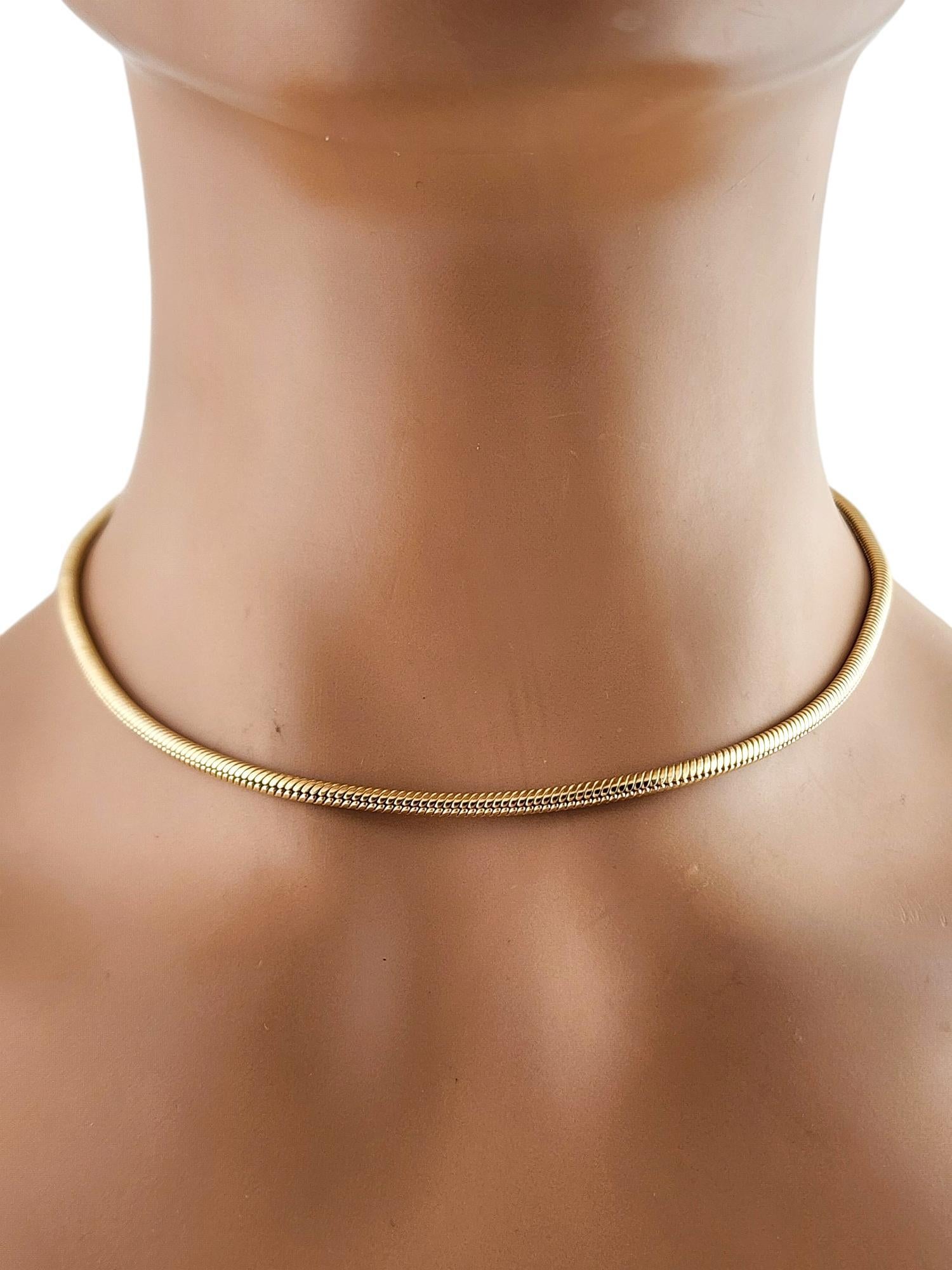 14 Karat Yellow Gold Pandora Snake Chain Necklace 16