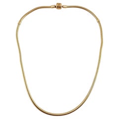 Collana con catena a serpente Pandora in oro giallo 14 carati da 16" #19795