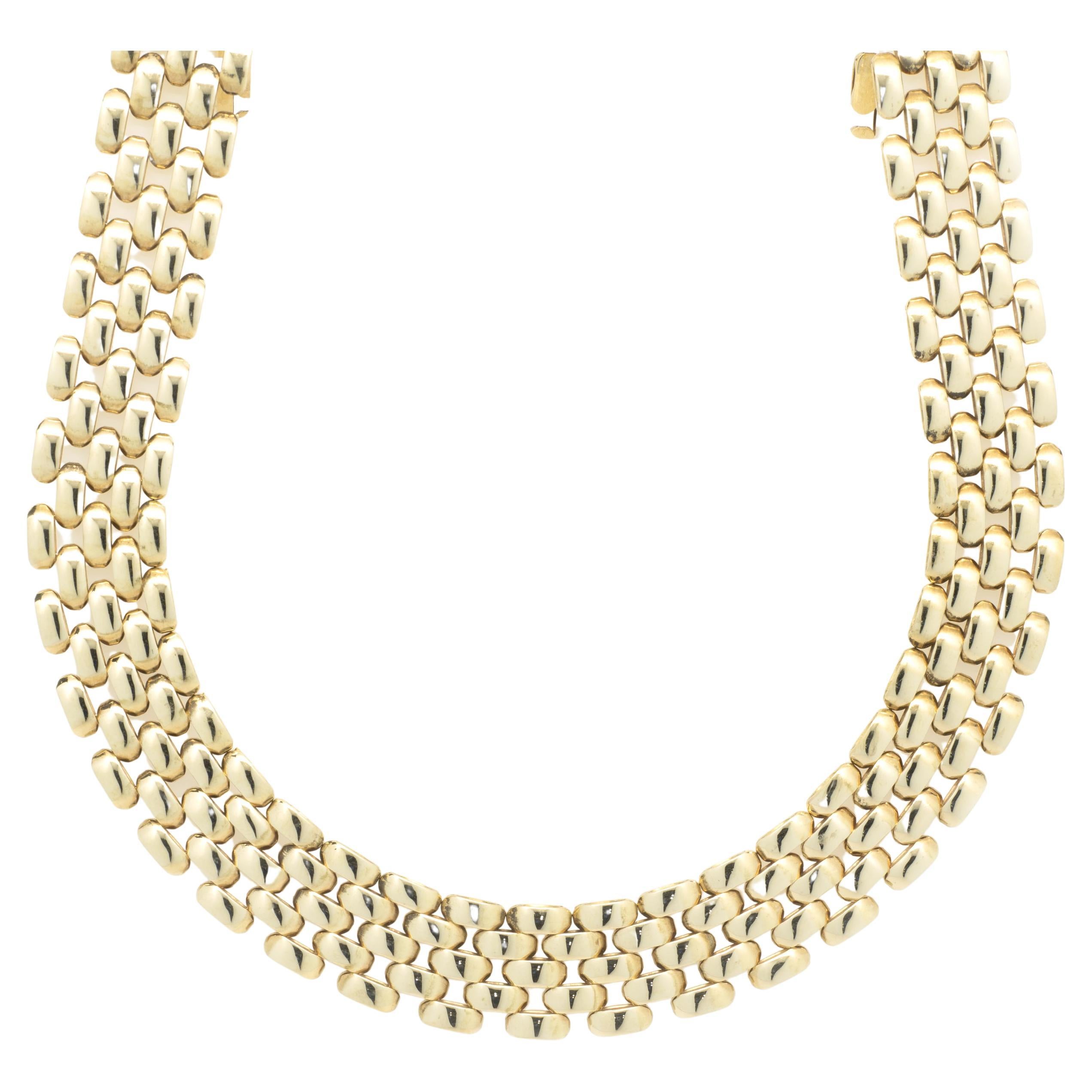 Antique Flexible Gold Collar Link Necklace at 1stDibs