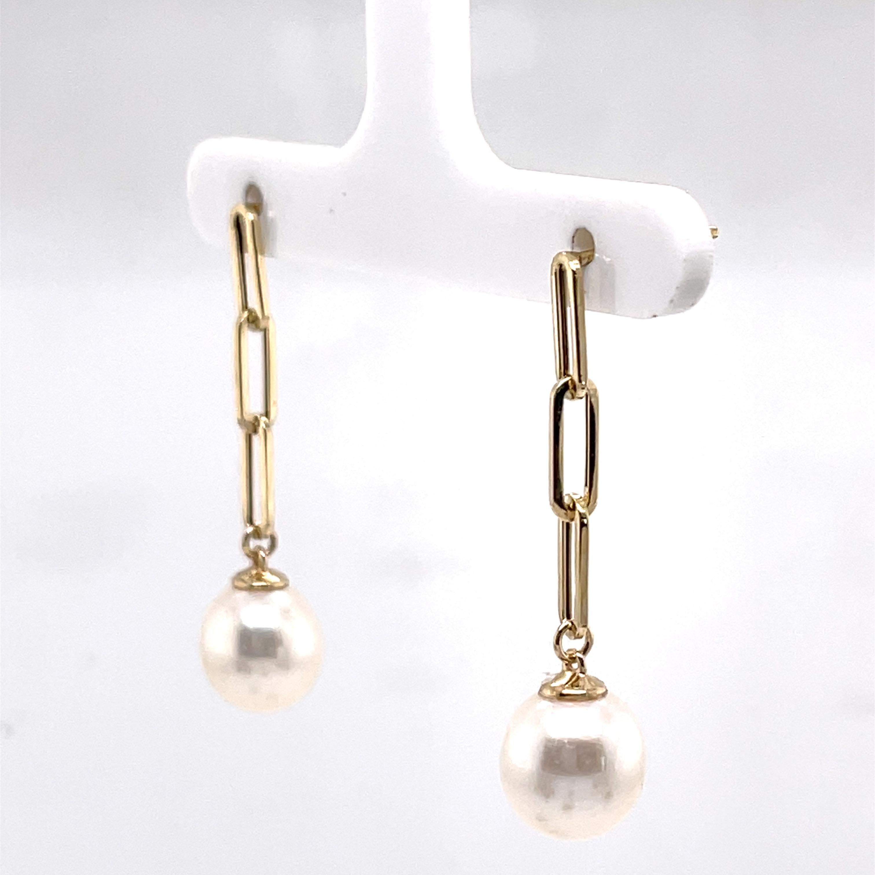 14k freshwater pearl earrings